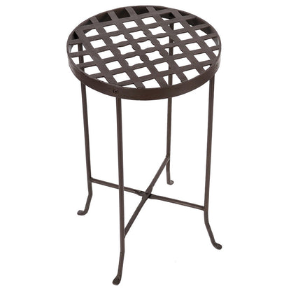ACHLA Flowers Plant Stand III 24.75in Tall | Wrought Iron Roman Bronze Powder Coat | Patio, Deck & Indoor Plant Display | 14.5 x 14.5 x | Model FB-23