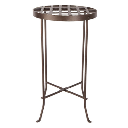 ACHLA Flowers Plant Stand III 24.75in Tall | Wrought Iron Roman Bronze Powder Coat | Patio, Deck & Indoor Plant Display | 14.5 x 14.5 x | Model FB-23
