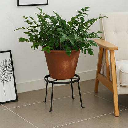 ACHLA Argyle Plant Stand I 8in | Wrought Iron Graphite Powder Coat | Indoor & Outdoor Plant Display | 15 x 15 x 9 in | Model FB-30