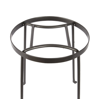 ACHLA Argyle Plant Stand II 14in | Wrought Iron Graphite Powder Coat | Indoor & Outdoor Patio Display | 10.5-15in Dia x 14in H | Model FB-31