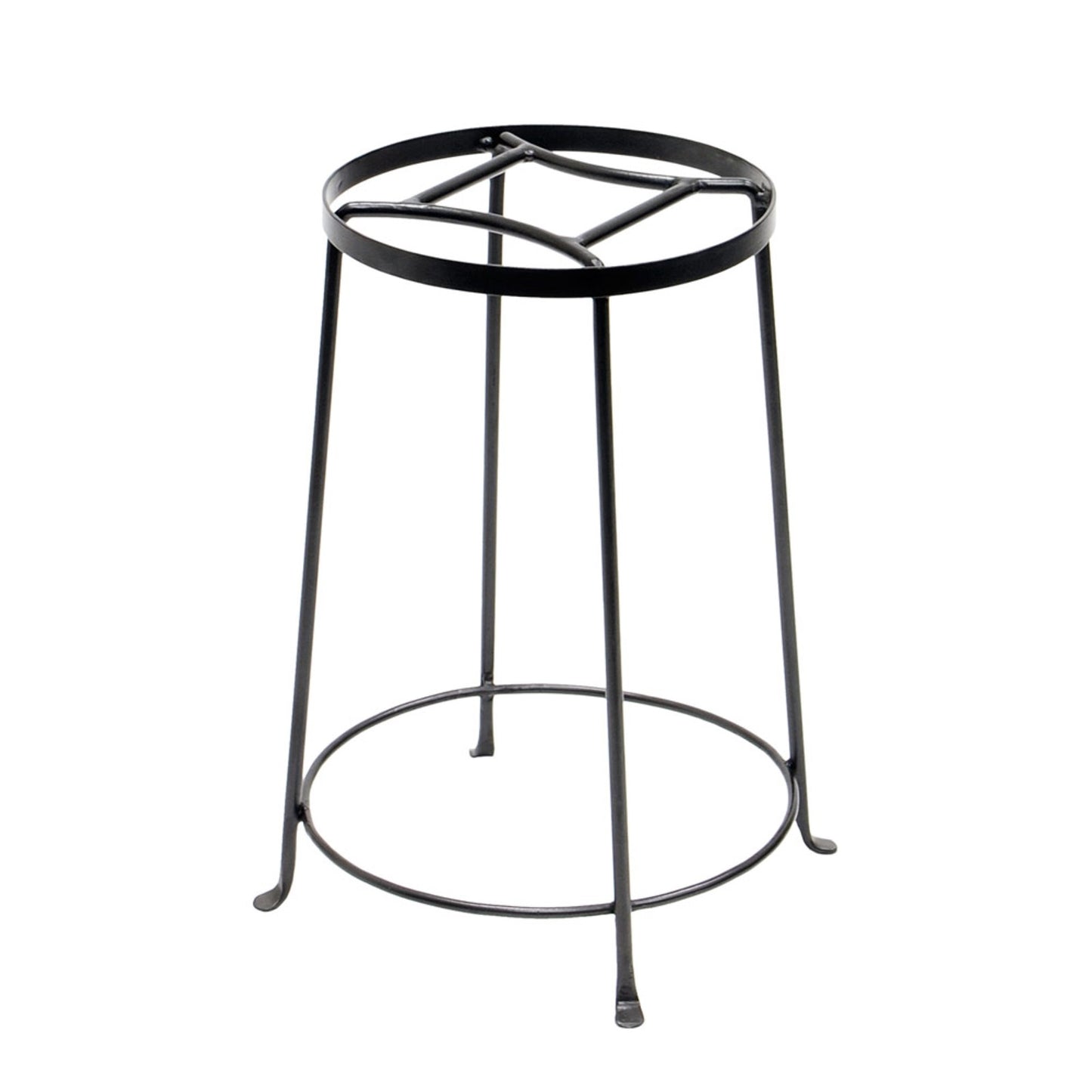 ACHLA Argyle Plant Stand III 18in | Wrought Iron Graphite Powder Coat | Indoor & Outdoor Pedestal | 10.5-14.5in Dia x 18in H | Model FB-32