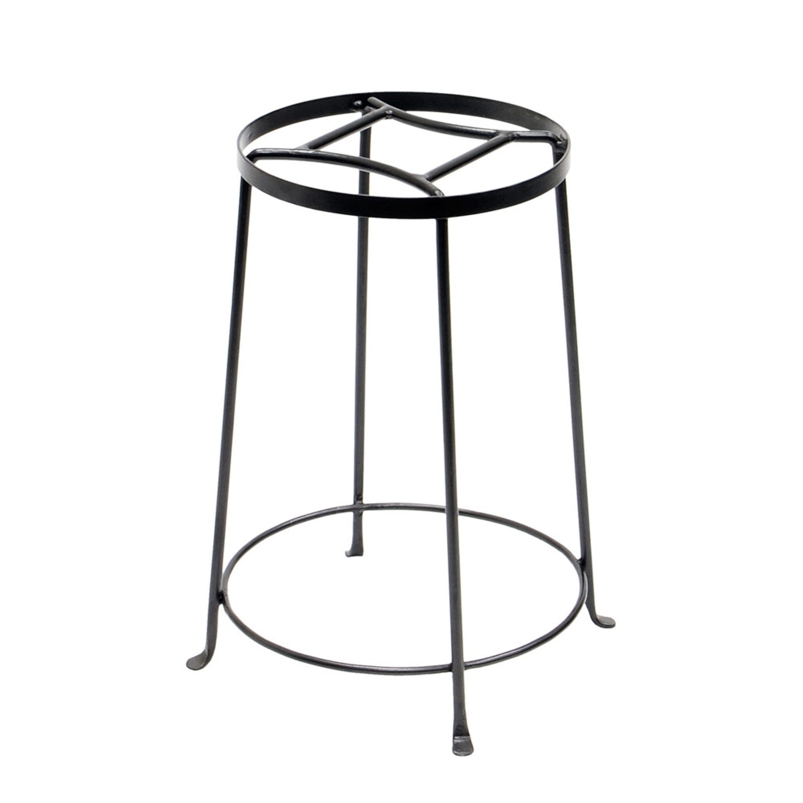 ACHLA Argyle Plant Stand III 18in | Wrought Iron Graphite Powder Coat | Indoor & Outdoor Pedestal | 10.5-14.5in Dia x 18in H | Model FB-32