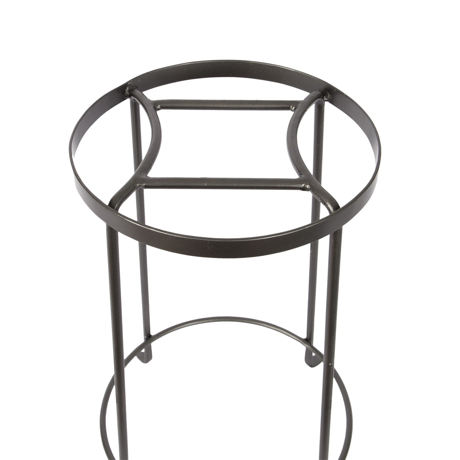 ACHLA Argyle Plant Stand III 18in | Wrought Iron Graphite Powder Coat | Indoor & Outdoor Pedestal | 10.5-14.5in Dia x 18in H | Model FB-32