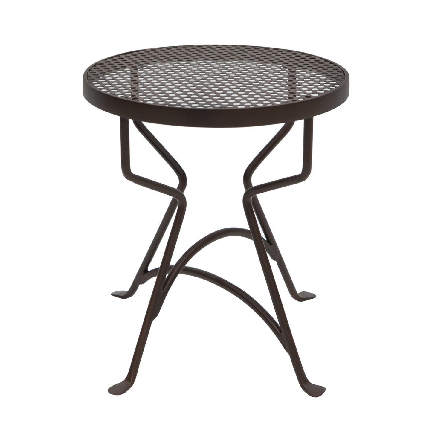 ACHLA Capri 12in Plant Stand & Side Table | Retro Wrought Iron Roman Bronze Powdercoat | Patio, Balcony & Sunroom Accent | Model FB-35