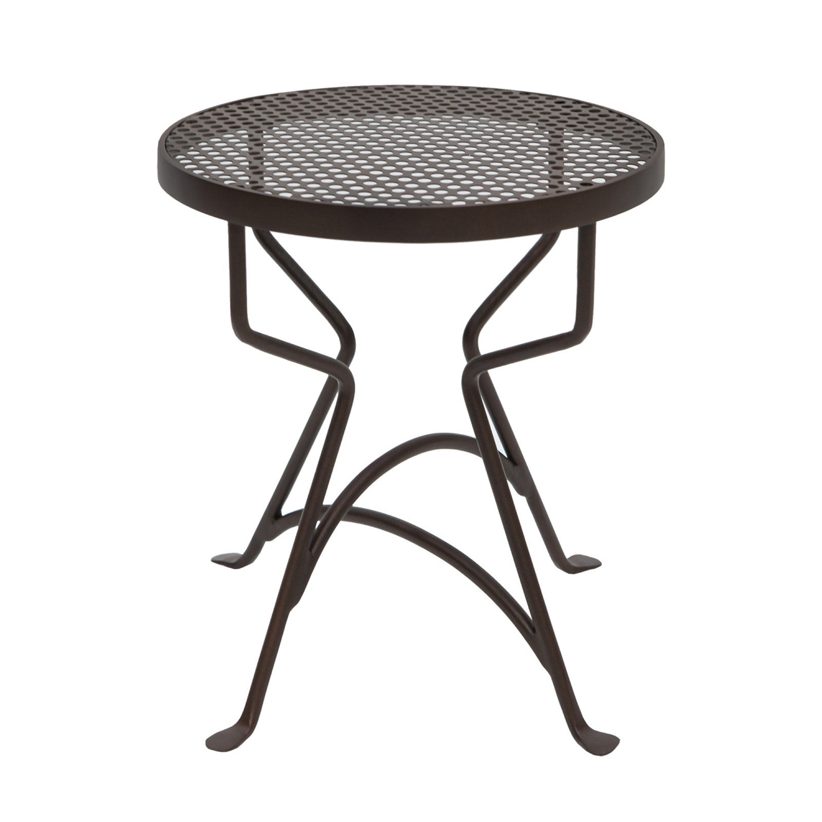 ACHLA Capri 12in Plant Stand & Side Table | Retro Wrought Iron Roman Bronze Powdercoat | Patio, Balcony & Sunroom Accent | Model FB-35