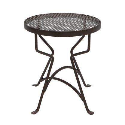 ACHLA Capri 12in Plant Stand & Side Table | Retro Wrought Iron Roman Bronze Powdercoat | Patio, Balcony & Sunroom Accent | Model FB-35