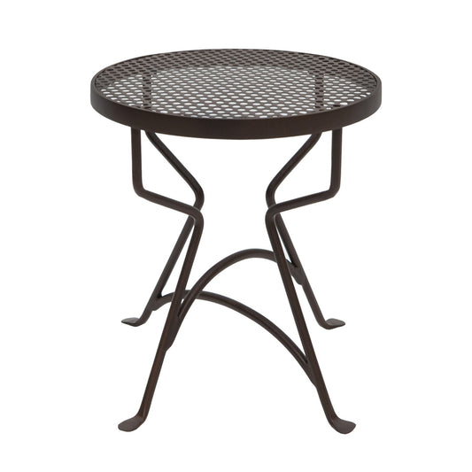 ACHLA Capri 12in Plant Stand & Side Table | Retro Wrought Iron Roman Bronze Powdercoat | Patio, Balcony & Sunroom Accent | Model FB-35