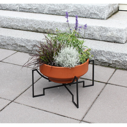 ACHLA Jane Plant Stand II 16in Square | Mid-Century Black Wrought Iron | Indoor & Outdoor Patio Plant Stand | 16 x 16 x 10 in | Model FB-53