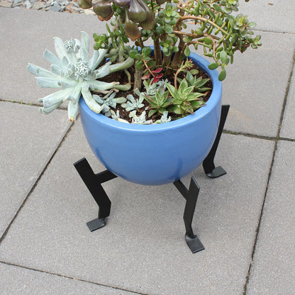 ACHLA Denise Plant Stand | Black Powdercoat Wrought Iron | Indoor & Outdoor Patio, Living Room & Sunroom | 16 x 16 x 9 in | Model FB-59