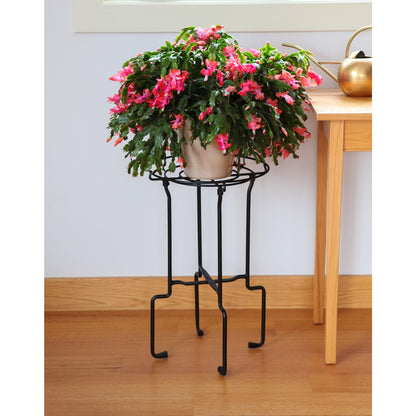 ACHLA Catalina Plant Stand | Black Wrought Iron | Indoor & Outdoor Planter Stand | 14 x 14 x 24 in | Model FB-76