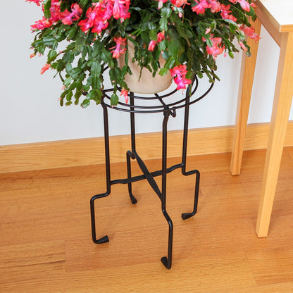 ACHLA Catalina Plant Stand | Black Wrought Iron | Indoor & Outdoor Planter Stand | 14 x 14 x 24 in | Model FB-76