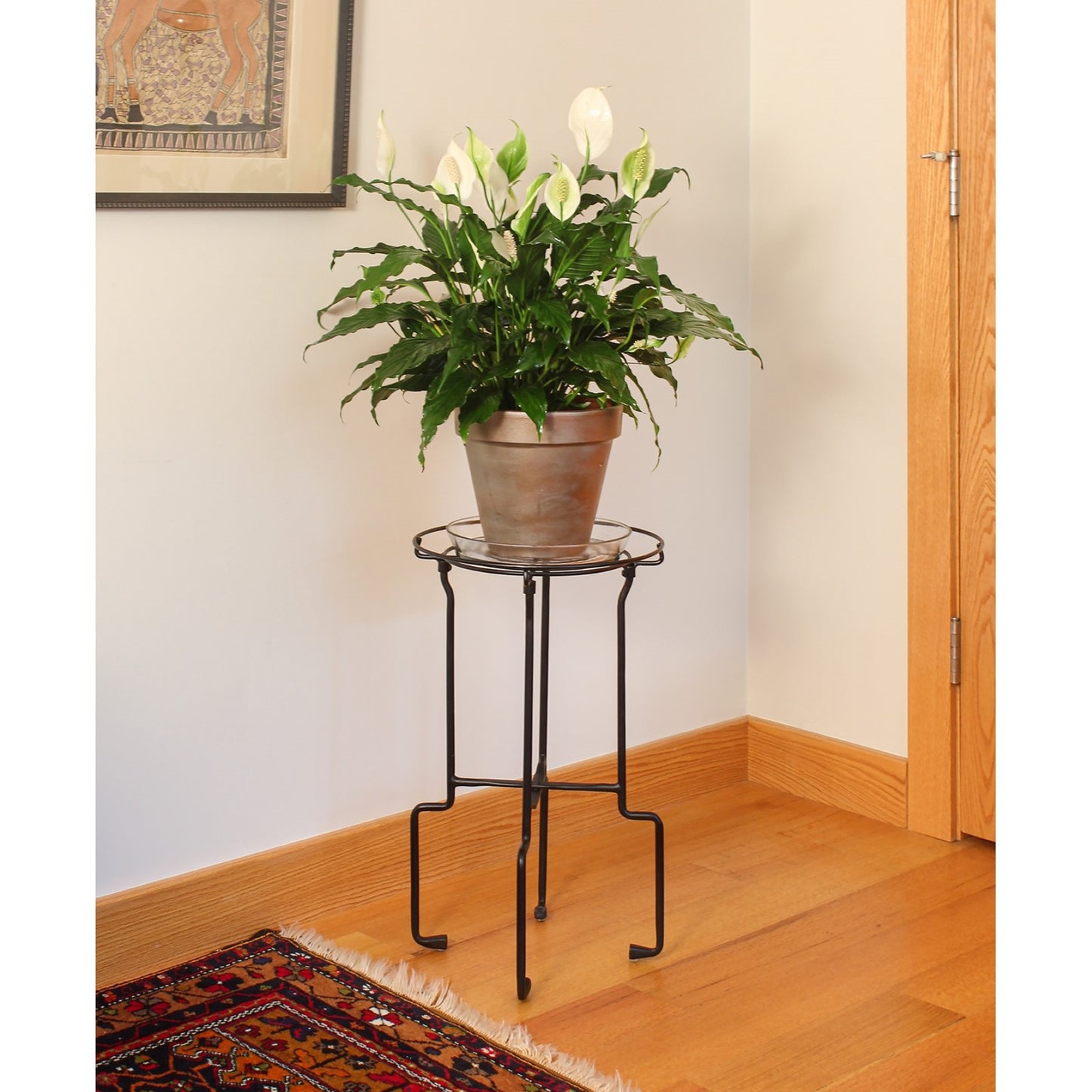 ACHLA Catalina Plant Stand | Black Wrought Iron | Indoor & Outdoor Planter Stand | 14 x 14 x 24 in | Model FB-76