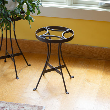 ACHLA Tara 15in Plant Stand | Roman Bronze Wrought Iron | Indoor & Outdoor Patio Plant Display | 10 x 10 x 16 in | Model FB-81