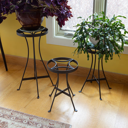 ACHLA Tara 15in Plant Stand | Roman Bronze Wrought Iron | Indoor & Outdoor Patio Plant Display | 10 x 10 x 16 in | Model FB-81