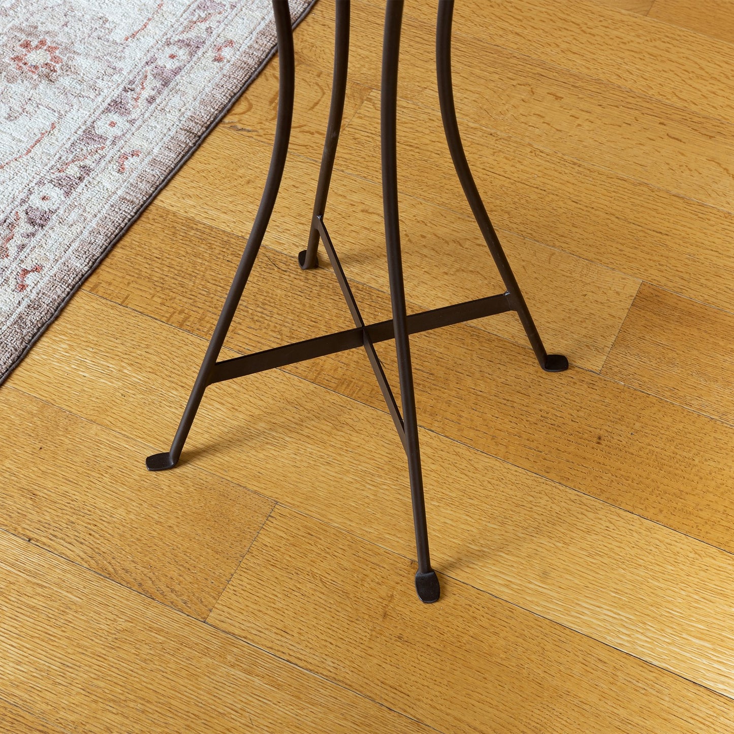 ACHLA Tara 24in Plant Stand | Roman Bronze Wrought Iron | Indoor & Outdoor Patio Decor | 11 x 11 x 24 in | Model FB-83