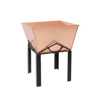 ACHLA Marion I Planter | Copper Plated Wrought Iron | Indoor & Outdoor Container Garden | 12 x 12 x 14 in | Model FBC-50-11C