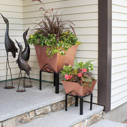ACHLA Marion I Planter | Copper Plated Wrought Iron | Indoor & Outdoor Container Garden | 12 x 12 x 14 in | Model FBC-50-11C