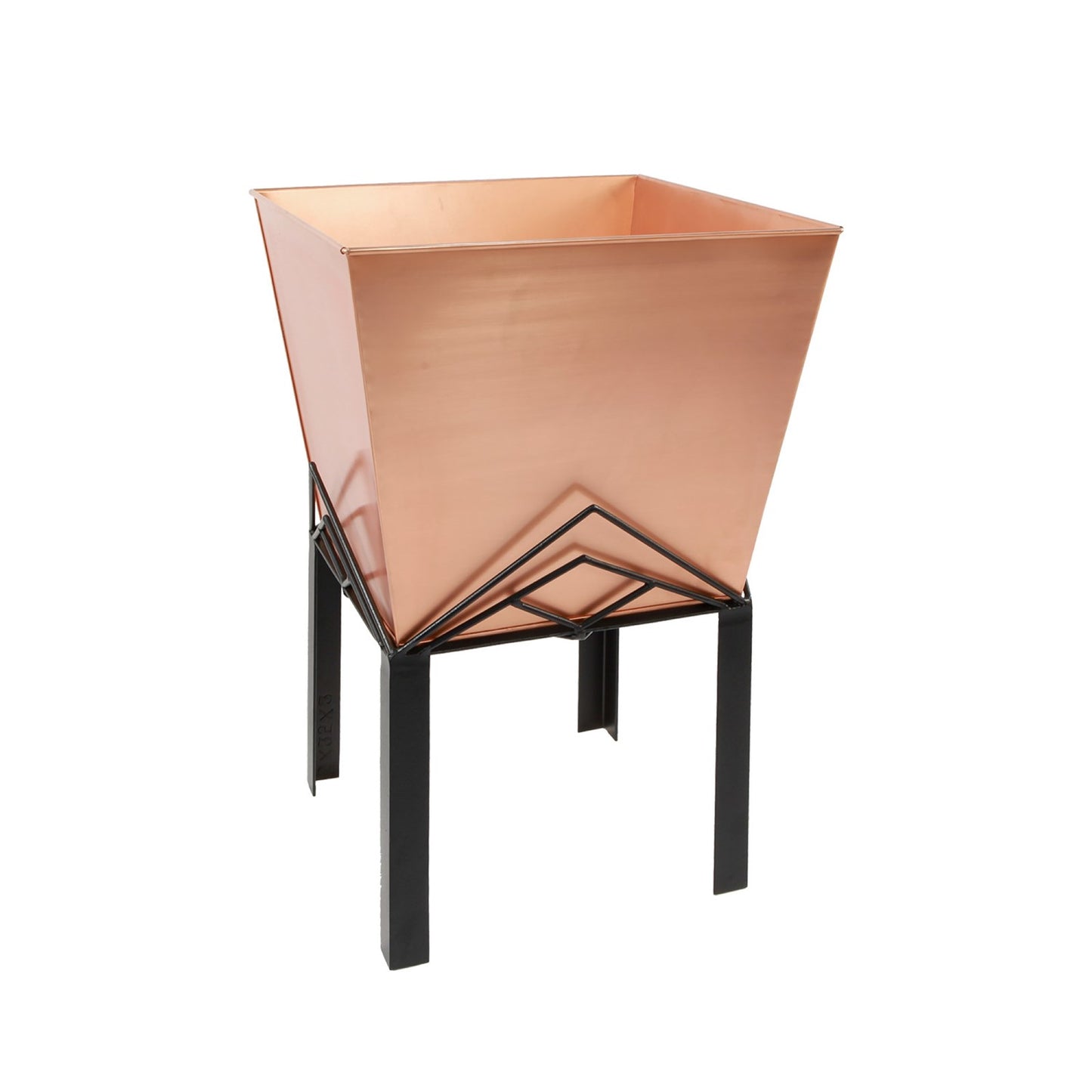 ACHLA Marion II 23in Planter with Flower Box | Prairie-Style Copper Plated Wrought Iron | Indoor & Outdoor Porch & Patio | Model FBC-51-12C