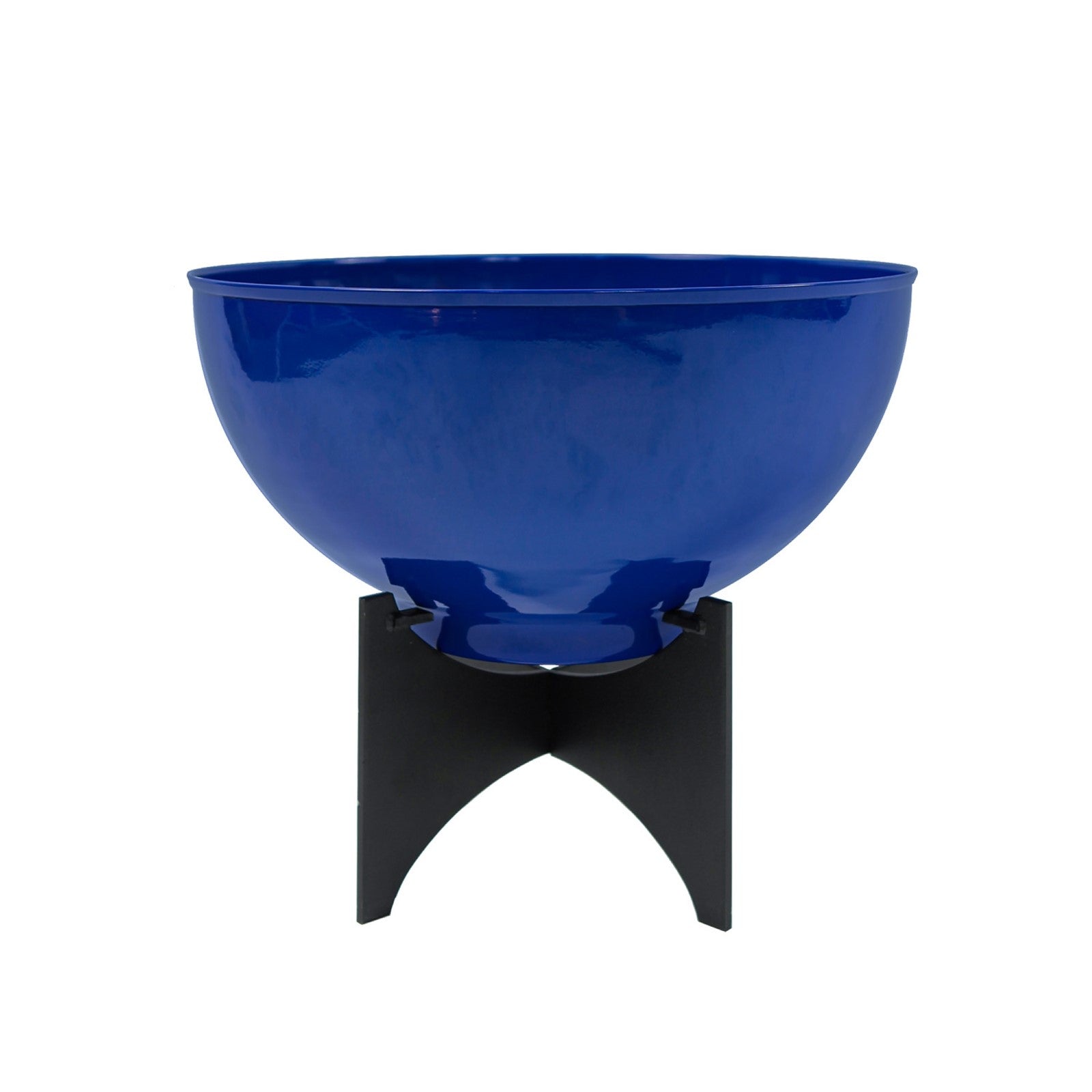 ACHLA Norma I Planter with Bowl | French Blue Wrought Iron & Steel | Indoor & Outdoor Container Garden | 16 x 16 x 14 in | Model FBC-56-60FB