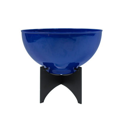 ACHLA Norma I Planter with Bowl | French Blue Wrought Iron & Steel | Indoor & Outdoor Container Garden | 16 x 16 x 14 in | Model FBC-56-60FB