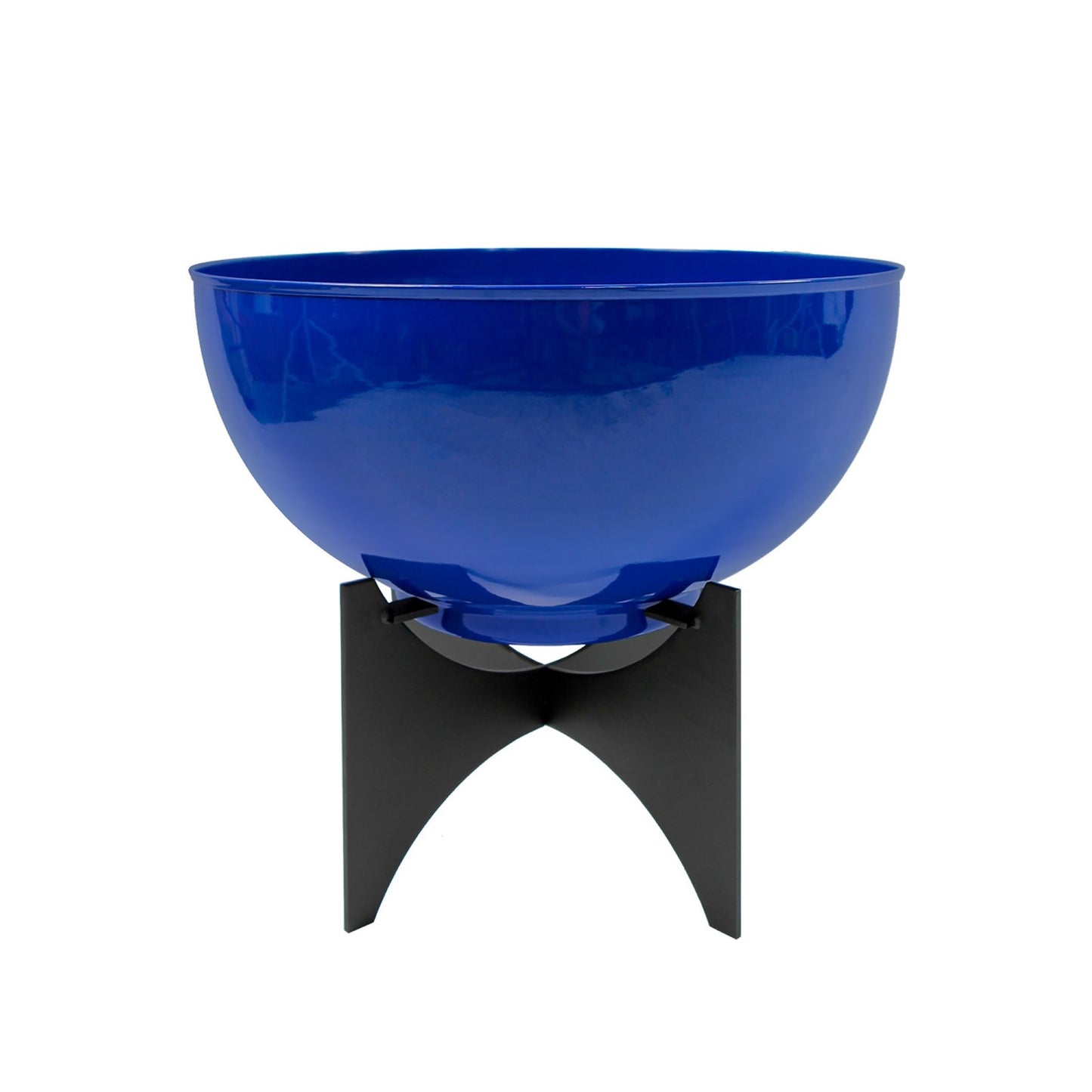 ACHLA Norma II Planter with Bowl | French Blue Wrought Iron | Indoor & Outdoor Garden | 20 x 20 x 18 in | Model FBC-57-61FB