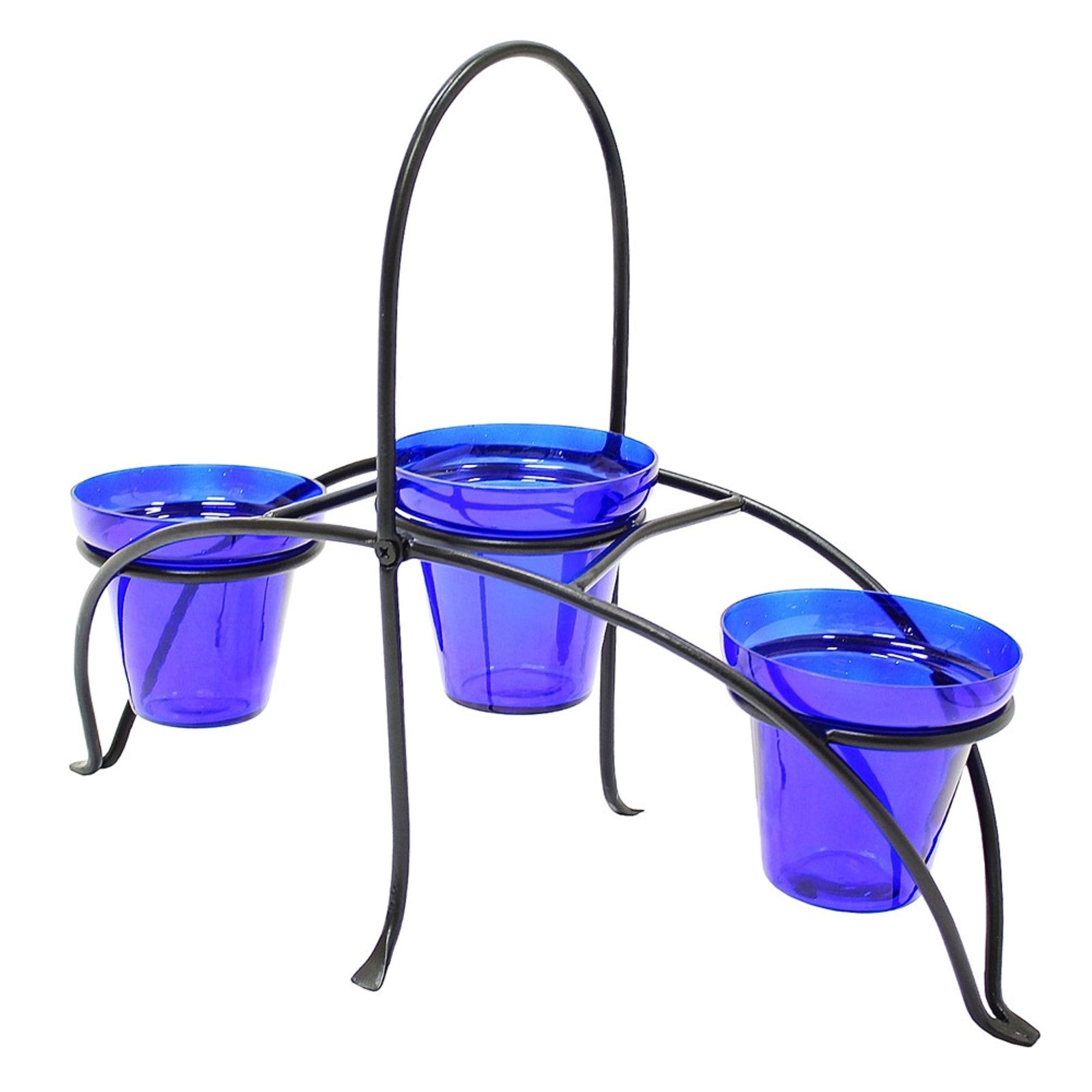 ACHLA Herb Caddy 22in | Wrought Iron Black Powder Coated | Kitchen Counter & Patio Table Herb Planter | 22 x 10.25 x 16.75 in | Model FC-01