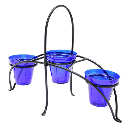 ACHLA Herb Caddy 22in | Wrought Iron Black Powder Coated | Kitchen Counter & Patio Table Herb Planter | 22 x 10.25 x 16.75 in | Model FC-01