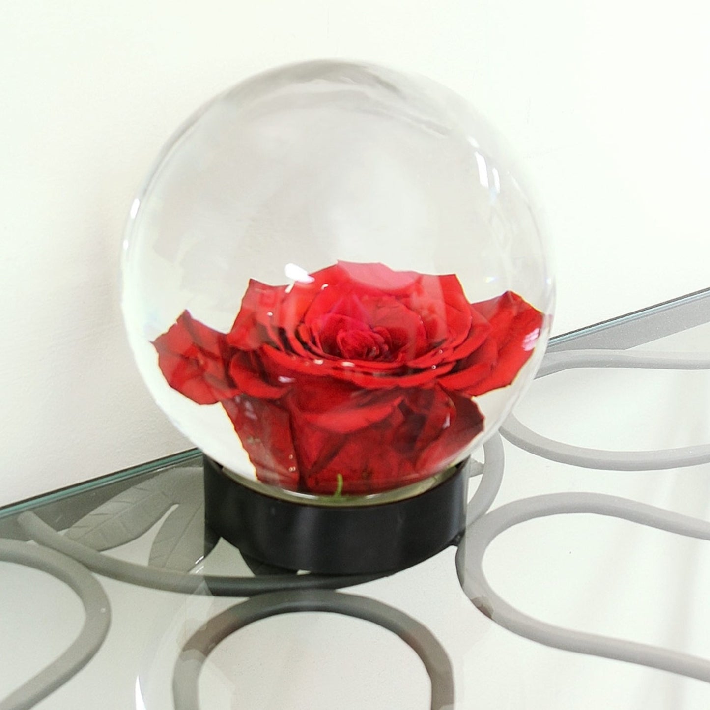 ACHLA Flower Aquarium 8in Glass Plant Stand | Clear Glass Vase with Snap Seal | Wedding Centerpiece & Tabletop Decor | 8 x 8 x 8 in | Model FLAQ-01