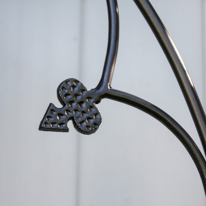 ACHLA Quatrefoil Trellis 75in Garden Trellis | Gothic Wrought Iron Black Powdercoat | Climbing Plants & Garden Accent | 75 in H, 26.5 in | Model FT-07