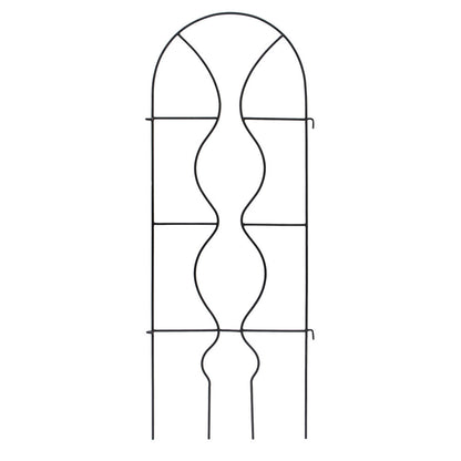ACHLA Orangery Trellis 24in Wrought Iron | Garden & Privacy Screen | Black Powder Coat | 24 x 0.5 x 65 in | Model FT-11