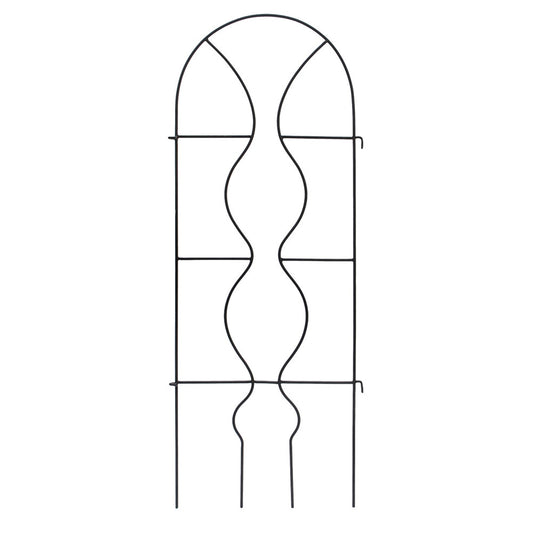 ACHLA Orangery Trellis 24in Wrought Iron | Garden & Privacy Screen | Black Powder Coat | 24 x 0.5 x 65 in | Model FT-11