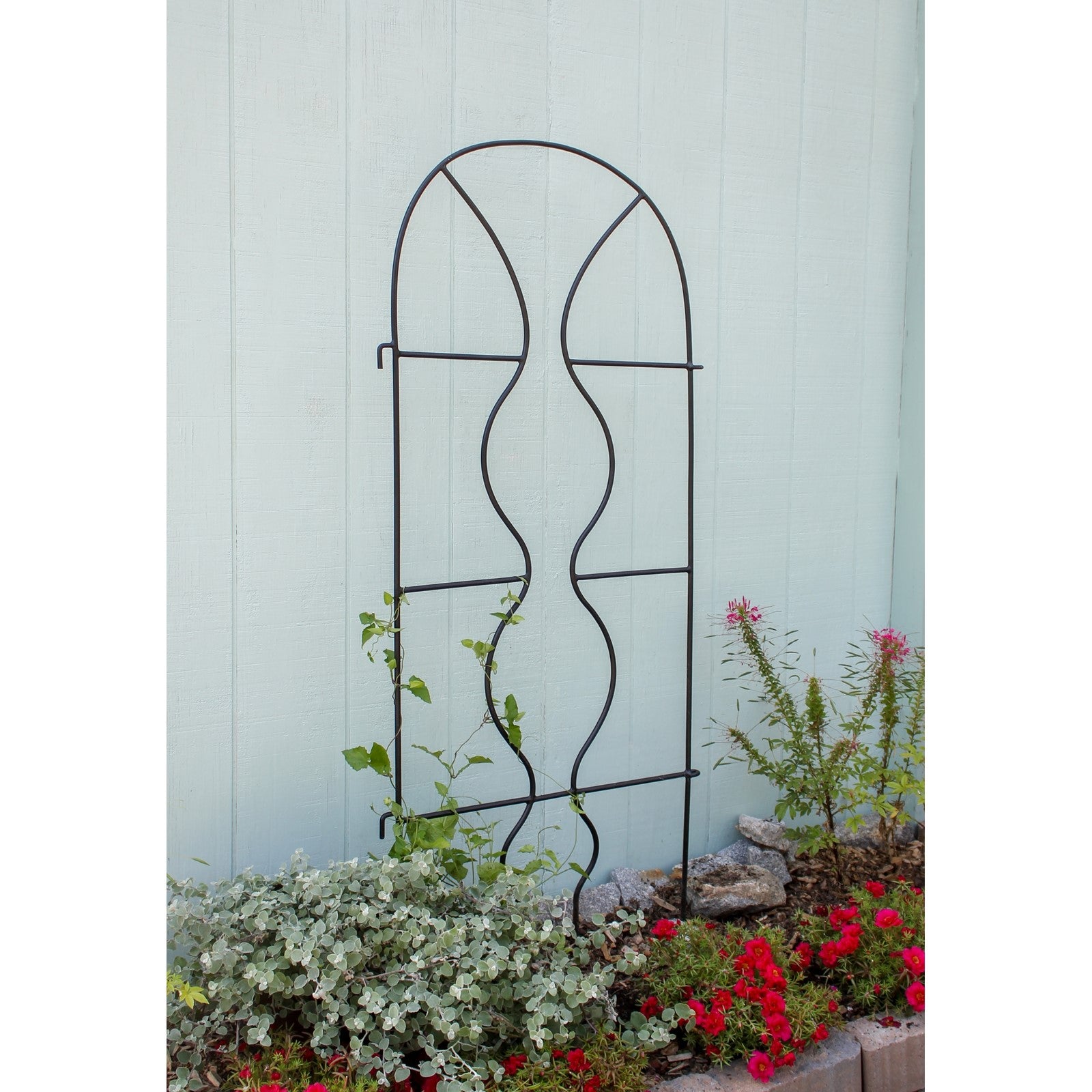 ACHLA Orangery Trellis 24in Wrought Iron | Garden & Privacy Screen | Black Powder Coat | 24 x 0.5 x 65 in | Model FT-11