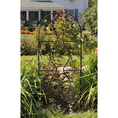 ACHLA Orangery Trellis 24in Wrought Iron | Garden & Privacy Screen | Black Powder Coat | 24 x 0.5 x 65 in | Model FT-11