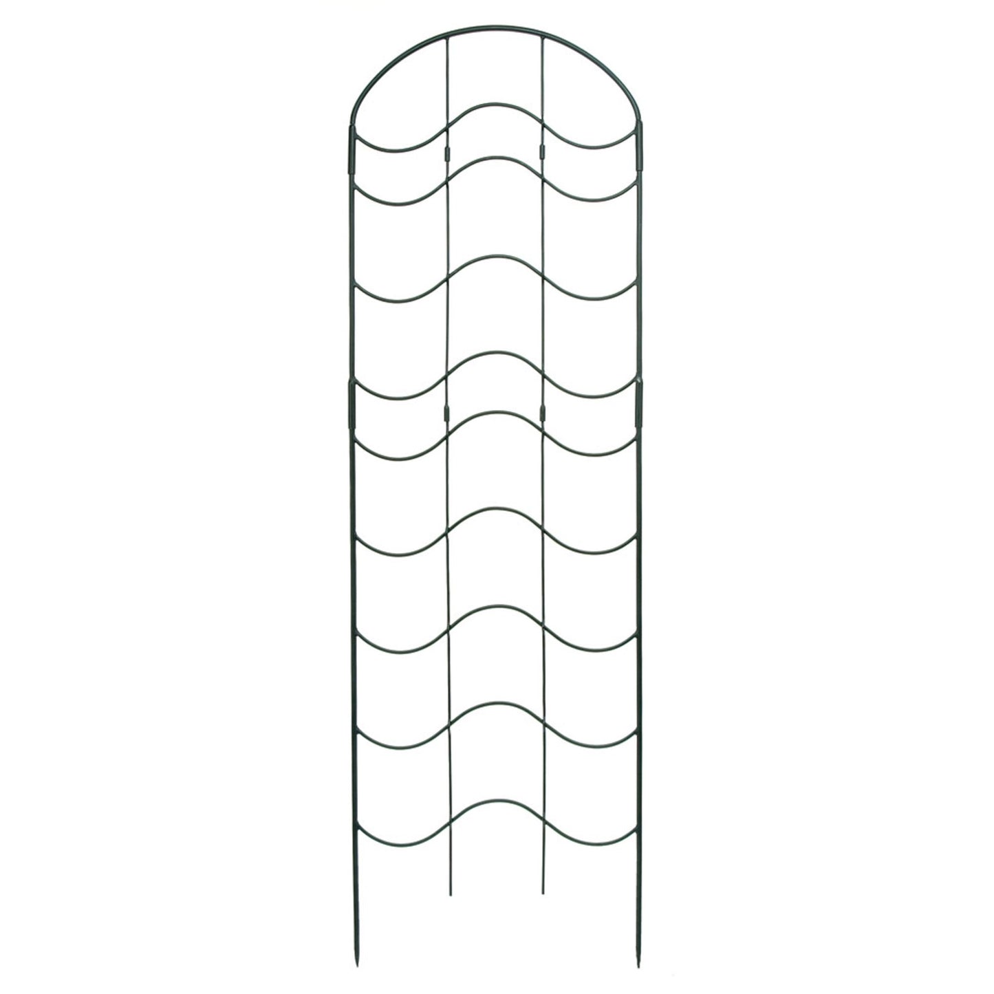 ACHLA Waves Trellis 23.5in Wrought Iron Garden Support | Traditional Black Powder Coat | Climbing Plants & Garden Wall Accent | Model FT-16