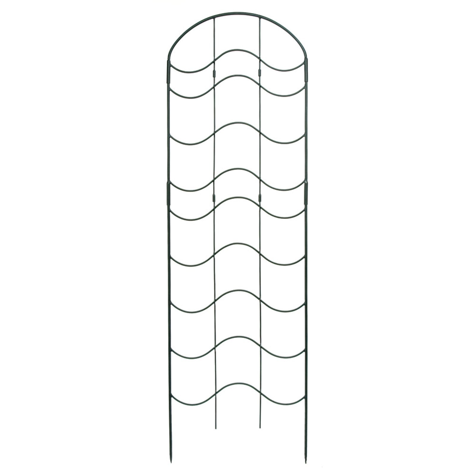 ACHLA Waves Trellis 23.5in Wrought Iron Garden Support | Traditional Black Powder Coat | Climbing Plants & Garden Wall Accent | Model FT-16