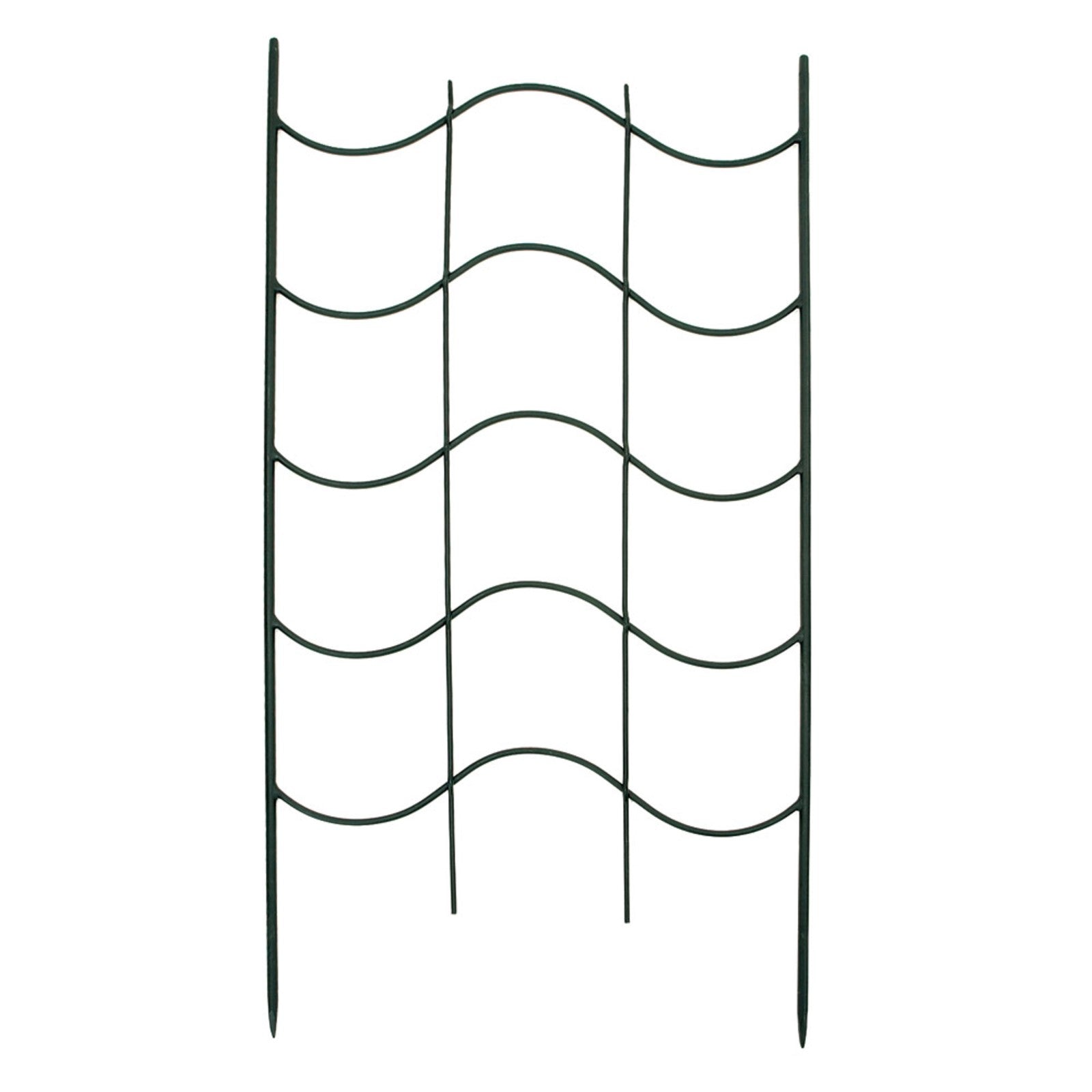 ACHLA Waves Trellis 23.5in Wrought Iron Garden Support | Traditional Black Powder Coat | Climbing Plants & Garden Wall Accent | Model FT-16
