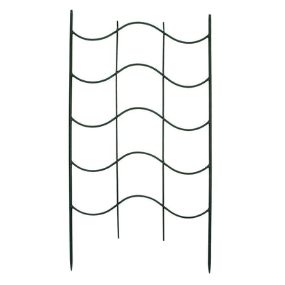 ACHLA Waves Trellis 23.5in Wrought Iron Garden Support | Traditional Black Powder Coat | Climbing Plants & Garden Wall Accent | Model FT-16