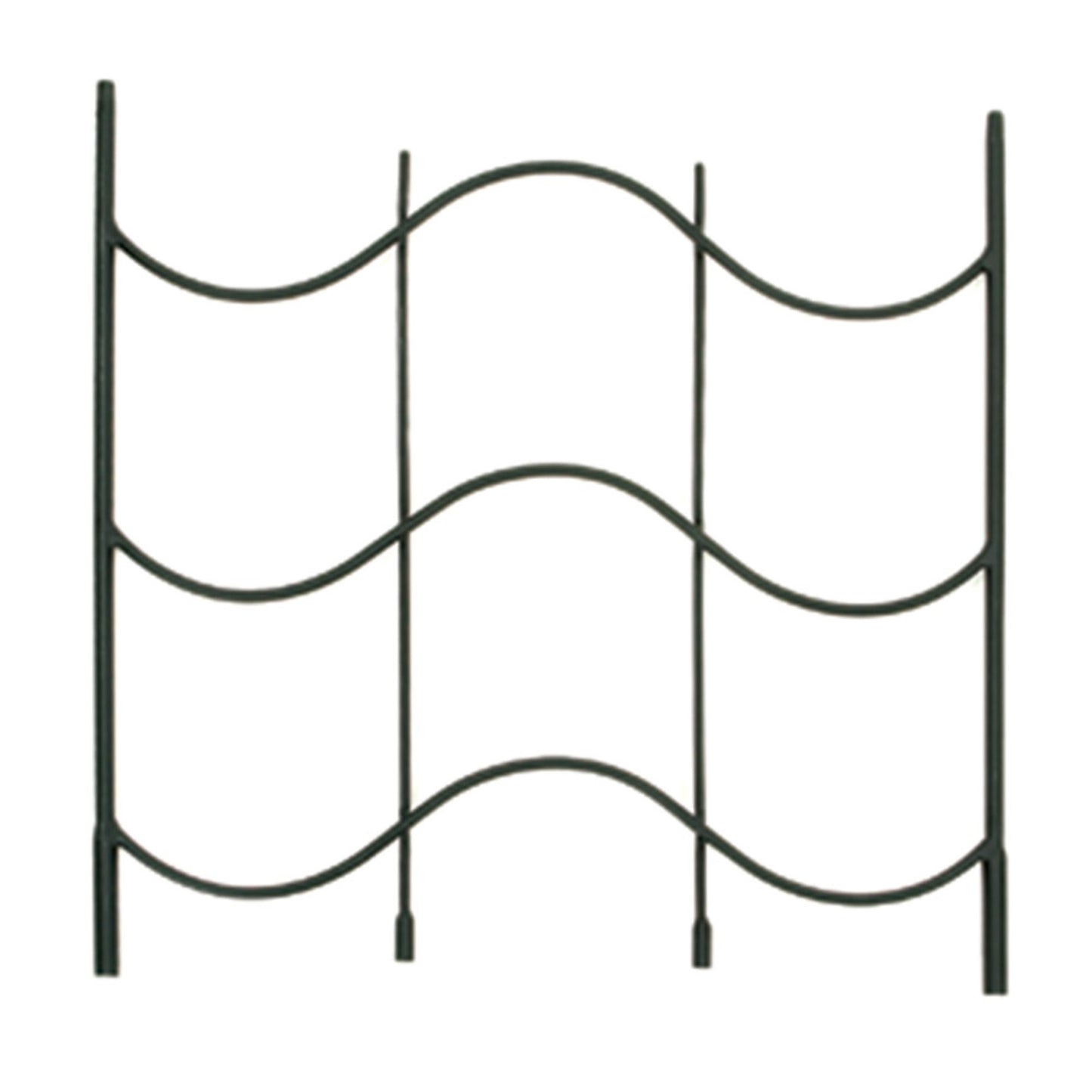 ACHLA Waves Trellis 2in Extension | Black Wrought Iron | Garden & Outdoor Trellis Accent | 24 x 25 x 1 in | Model FT-16E