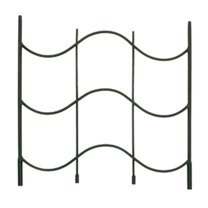 ACHLA Waves Trellis 2in Extension | Black Wrought Iron | Garden & Outdoor Trellis Accent | 24 x 25 x 1 in | Model FT-16E