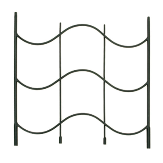 ACHLA Waves Trellis 2in Extension | Black Wrought Iron | Garden & Outdoor Trellis Accent | 24 x 25 x 1 in | Model FT-16E