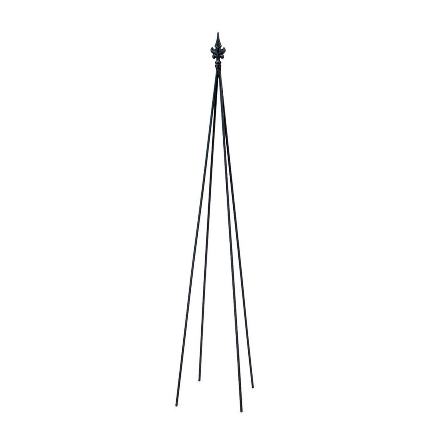 ACHLA Fleur-De-Lis Topiary 58in Garden Stake | Black Wrought Iron Trellis | Climbing Plant Support for Containers & Flowerbeds | 58 in H | Model FT-20
