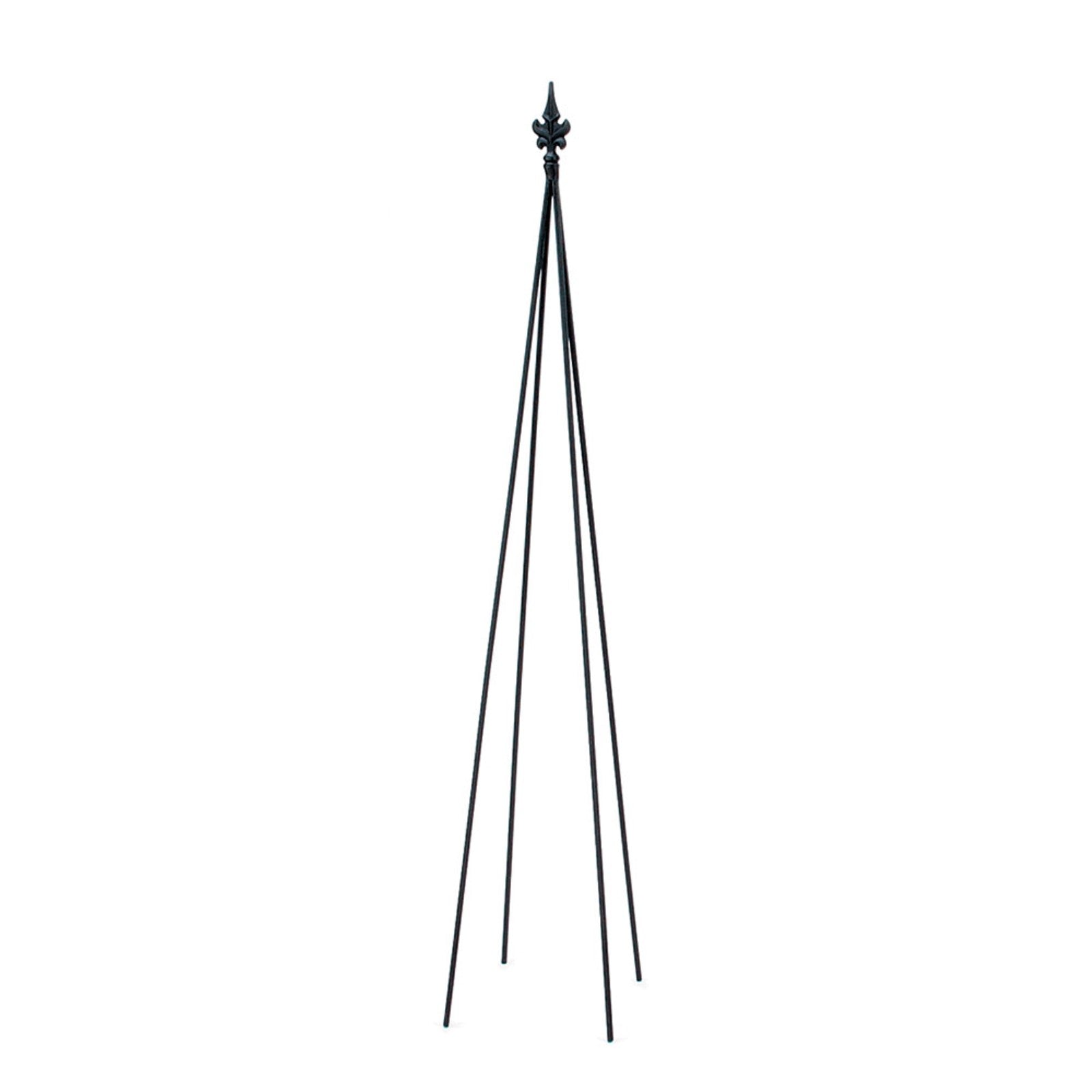 ACHLA Fleur-De-Lis Topiary 58in Garden Stake | Black Wrought Iron Trellis | Climbing Plant Support for Containers & Flowerbeds | 58 in H | Model FT-20