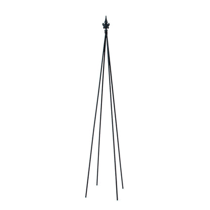 ACHLA Fleur-De-Lis Topiary 58in Garden Stake | Black Wrought Iron Trellis | Climbing Plant Support for Containers & Flowerbeds | 58 in H | Model FT-20