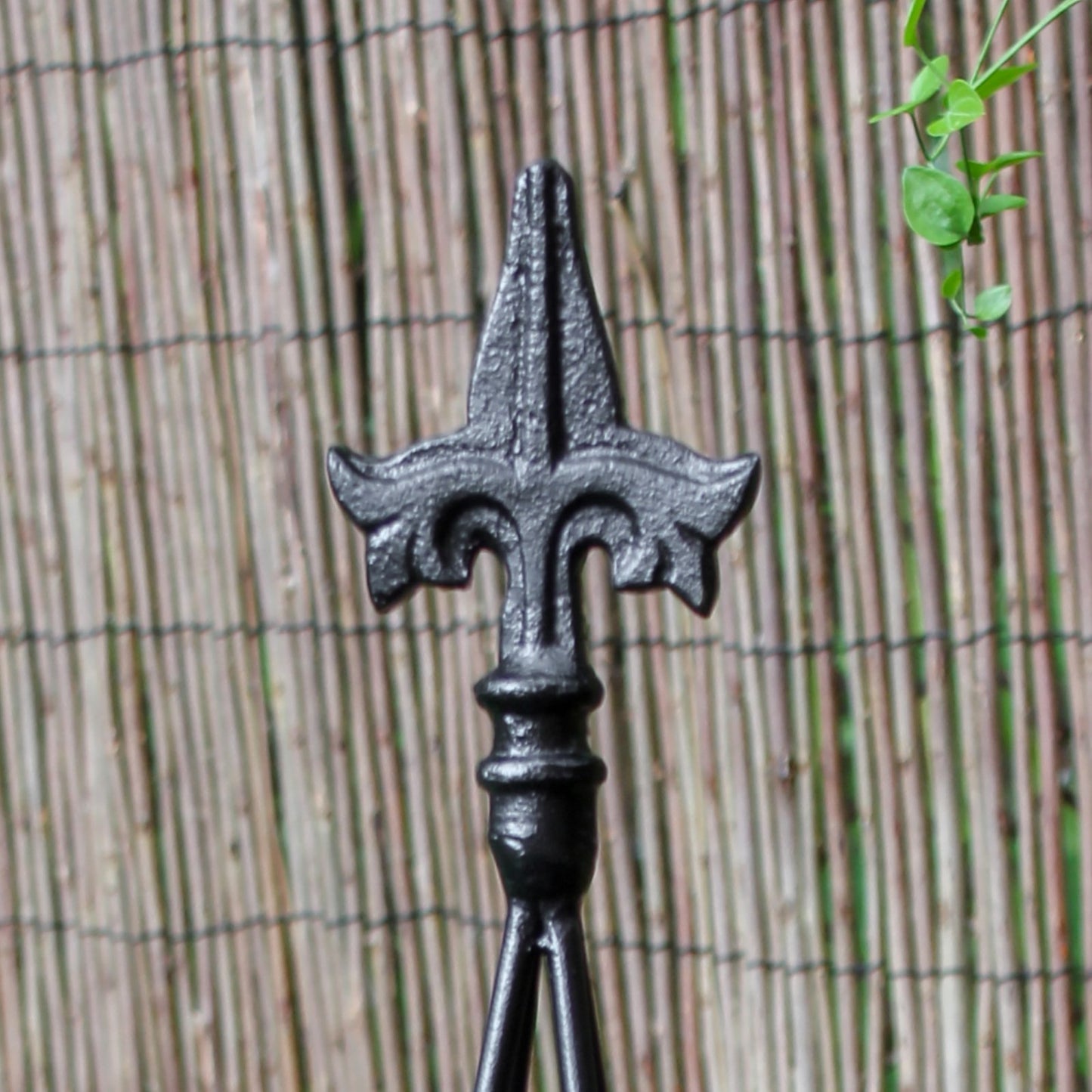 ACHLA Fleur-De-Lis Topiary 58in Garden Stake | Black Wrought Iron Trellis | Climbing Plant Support for Containers & Flowerbeds | 58 in H | Model FT-20