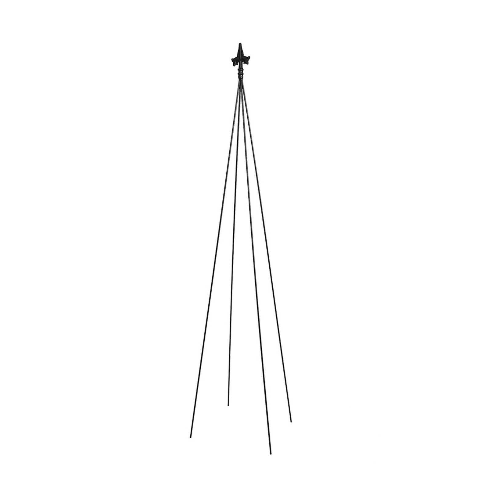 ACHLA Fleur-De-Lis Topiary 78in Garden Stake | Black Wrought Iron Trellis | Climbing Plant Support for Containers & Flowerbeds | Model FT-21