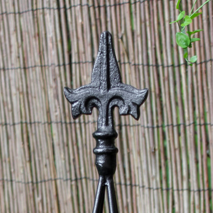 ACHLA Fleur-De-Lis Topiary 78in Garden Stake | Black Wrought Iron Trellis | Climbing Plant Support for Containers & Flowerbeds | Model FT-21