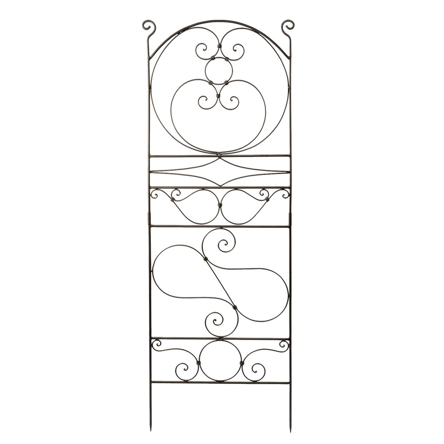 ACHLA Ferro Firenze Trellis II 29in Wrought Iron Garden Trellis | Roman Bronze Powder Coat | Climbing Plants & Garden Accent | Model FT-28