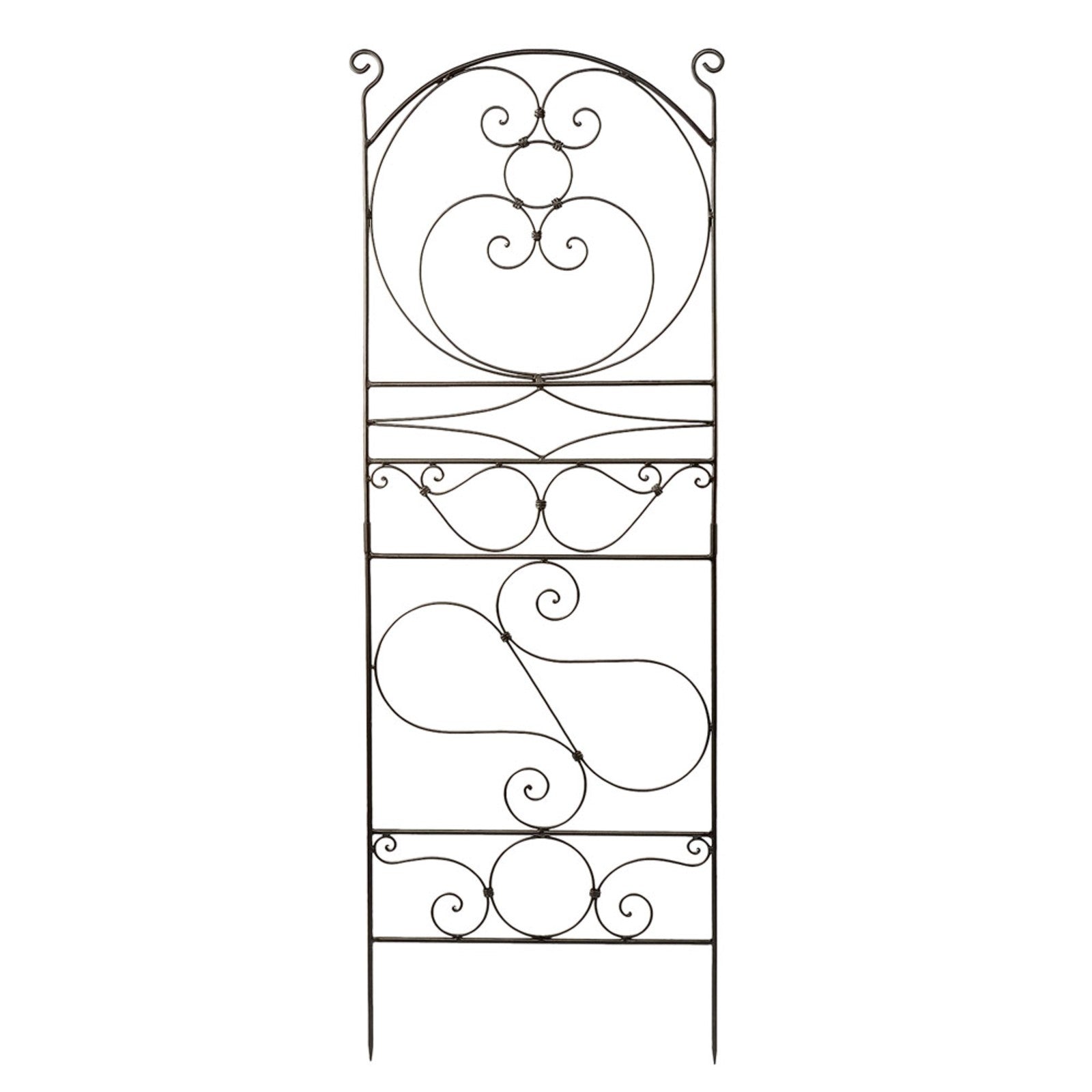 ACHLA Ferro Firenze Trellis II 29in Wrought Iron Garden Trellis | Roman Bronze Powder Coat | Climbing Plants & Garden Accent | Model FT-28