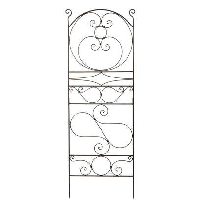 ACHLA Ferro Firenze Trellis II 29in Wrought Iron Garden Trellis | Roman Bronze Powder Coat | Climbing Plants & Garden Accent | Model FT-28