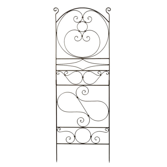 ACHLA Ferro Firenze Trellis II 29in Wrought Iron Garden Trellis | Roman Bronze Powder Coat | Climbing Plants & Garden Accent | Model FT-28